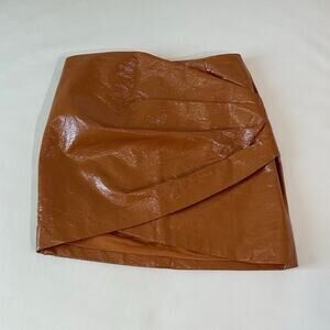 Bec + Bridge Faux Patent Leather Mini Skirt